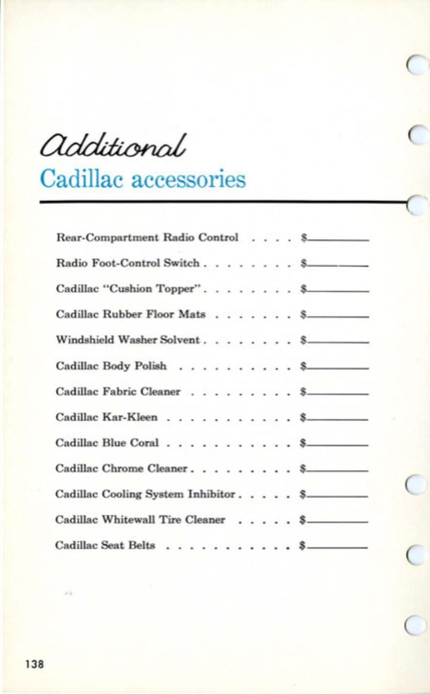 1957 Cadillac Salesmans Data Book Page 41